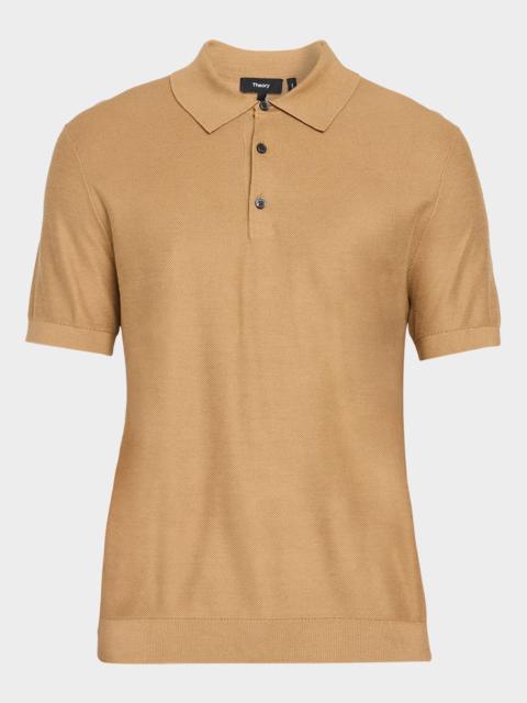 Theory Men's Silk-Cotton Polo Shirt