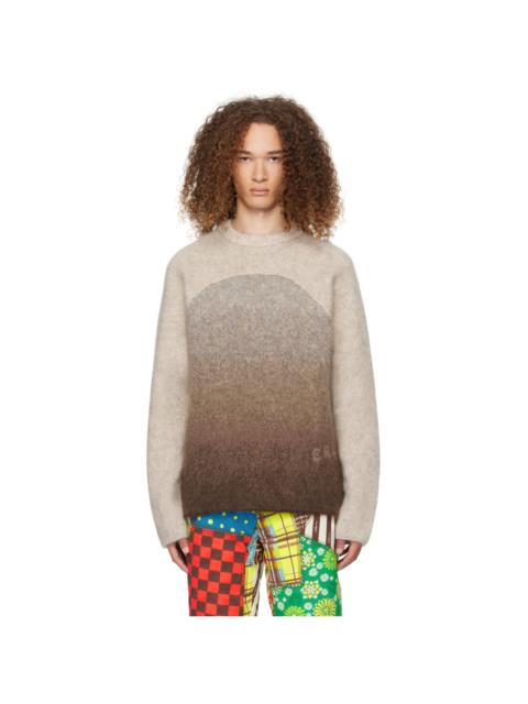 ERL Brown Gradient Rainbow Sweater