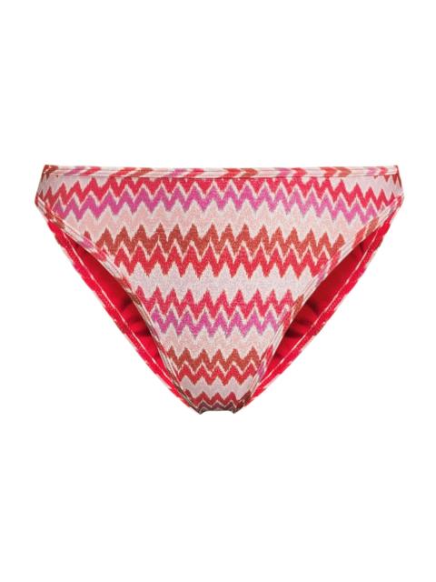 RAMY BROOK Women's Isla Chevron Bikini Bottom - Flame Chevron