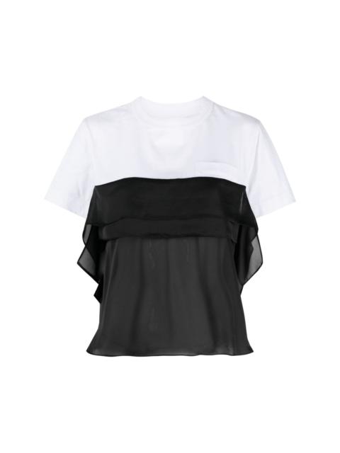 semi-sheer panel T-shirt