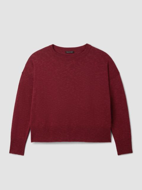 EILEEN FISHER Organic Linen Cotton Slub Crew Neck Top