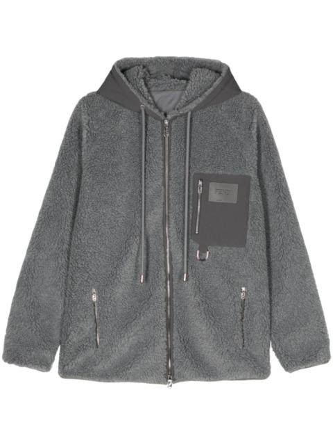 logo-appliqué fleece jacket