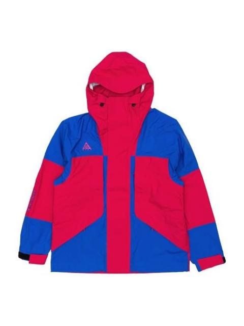 Men's Nike ACG Gore-Tex Outdoor Windproof Hooded Jacket Red Blue 'Rush Pink Hyper Royal' BQ7195-666