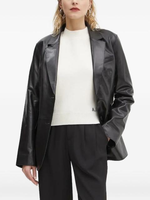 STAND STUDIO leather fitted blazer