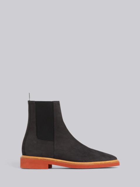 Thom Browne Black Suede 4-Bar Micro Sole Chelsea Boot