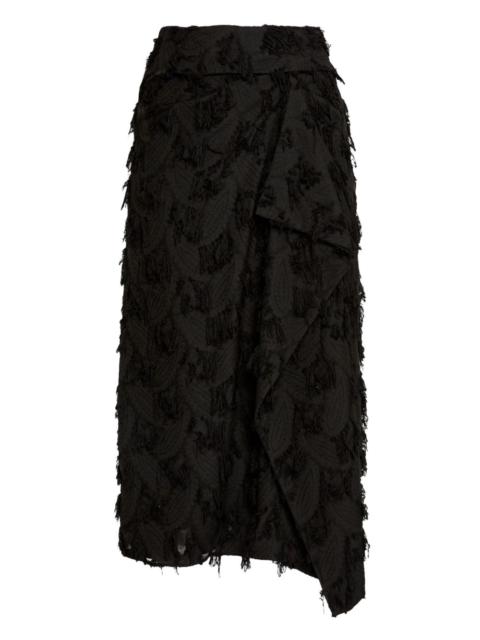 Erdem draped midi skirt