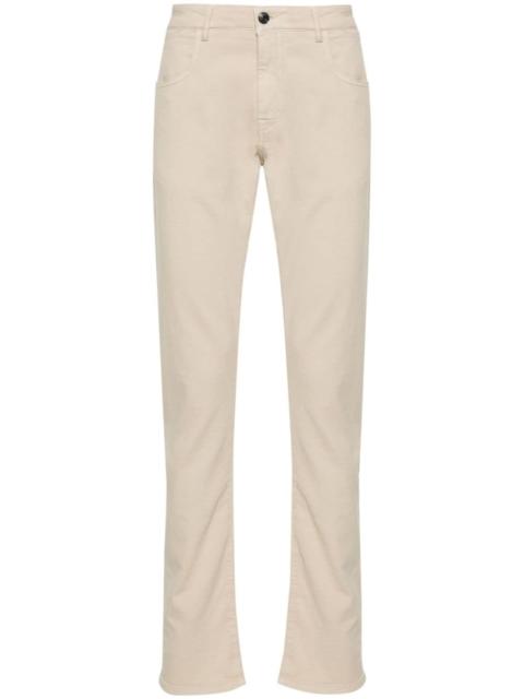 Canali mid-rise slim trousers