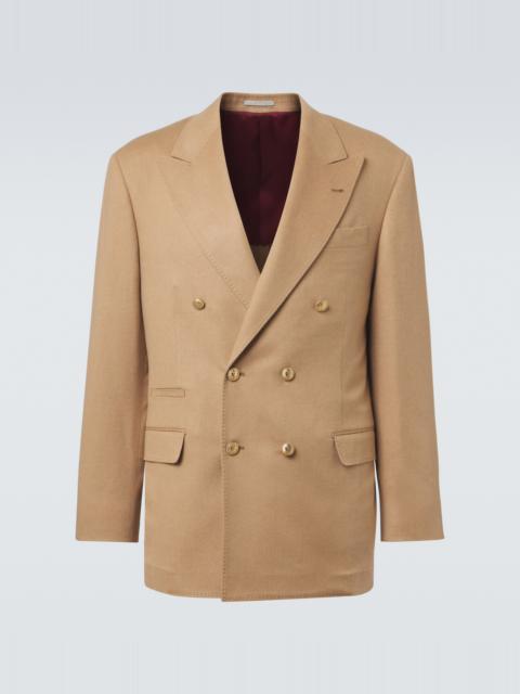 Brunello Cucinelli Camel hair double-breasted suit jacket