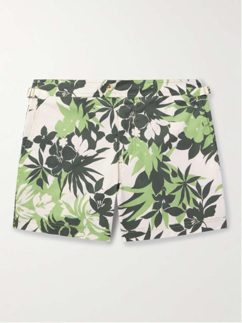 TOM FORD Slim-Fit Short-Length Floral-Print Swim Shorts