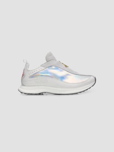 CASABLANCA Men's Stade Zip Low-Top Sneakers - White Silver