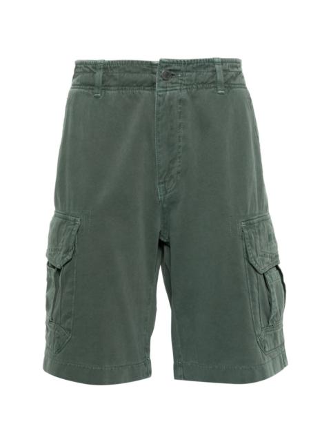 logo-embroidered cotton cargo shorts
