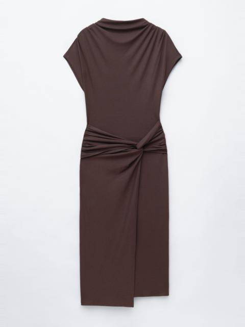 & Other Stories Draped Wrap Waist Dress