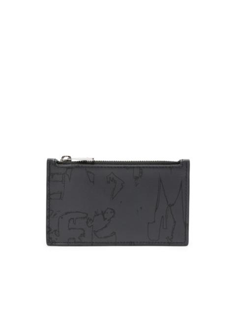 graphic-print zipped wallet