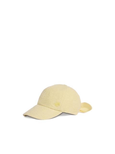 PATOU logo-embroidered bow-detail cap
