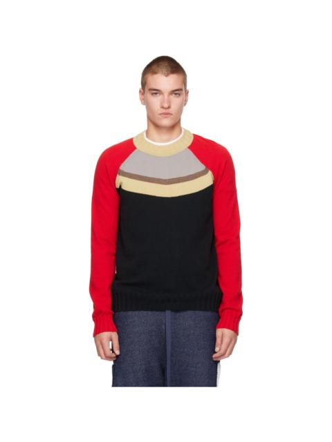 EDWARD CUMING Black & Red Off The Grid Sweater