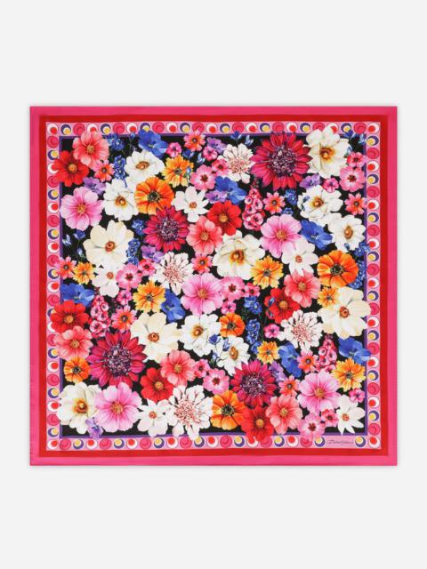Dolce & Gabbana Garden-print twill scarf (90 x 90)