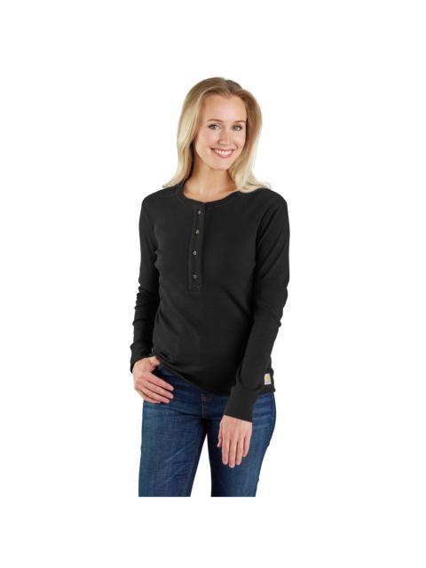 Carhartt Women's TENCEL™ Fiber Series Relaxed Fit Long-Sleeve Ribbed Henley Shirt