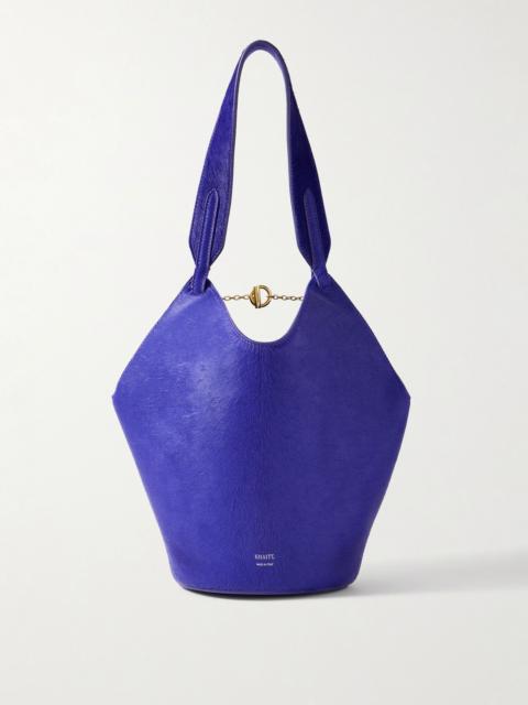 KHAITE Lotus mini calf hair tote Purple