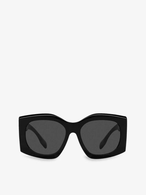 Monogram Motif Oversized Round Frame Lola Sunglasses in Black/black - Women