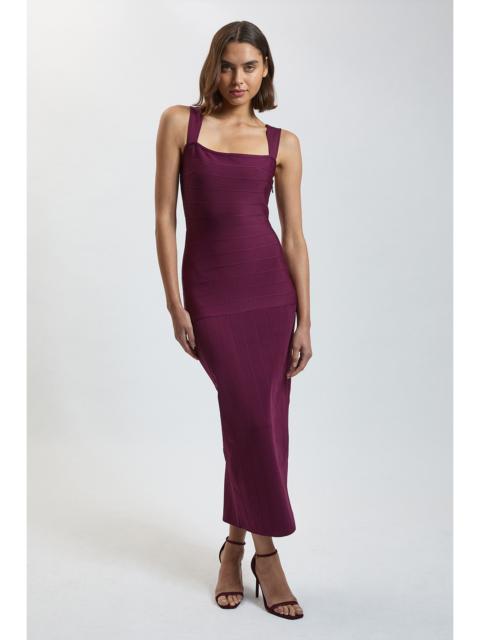 KAREN MILLEN Figure Form Bandage Strappy Knit Maxi Dress