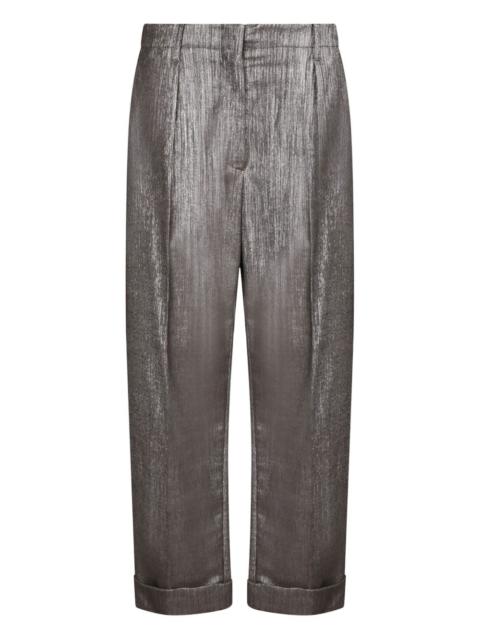 Brunello Cucinelli lurex-detail trousers