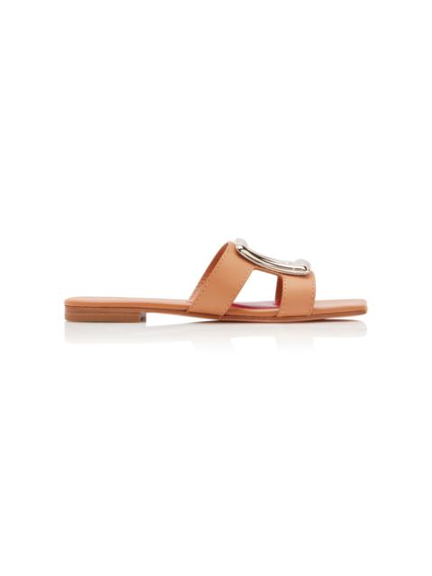 New Metal Leather Sandals tan