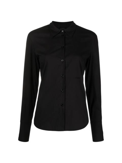 pointed-collar stretch-cotton shirt