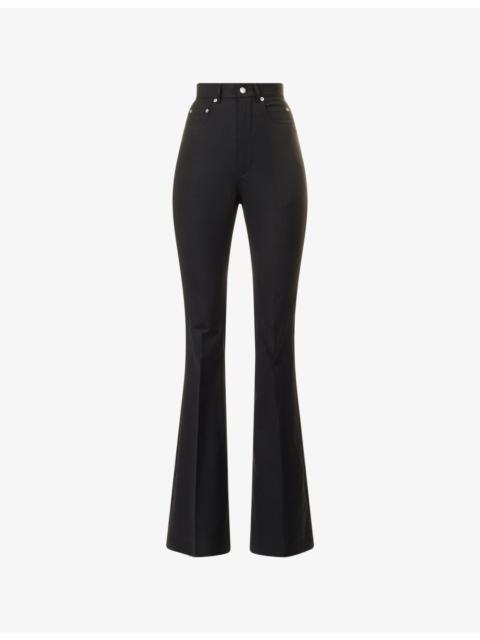 Rick Owens Bolan Flared-Leg Wool-Blend Trousers