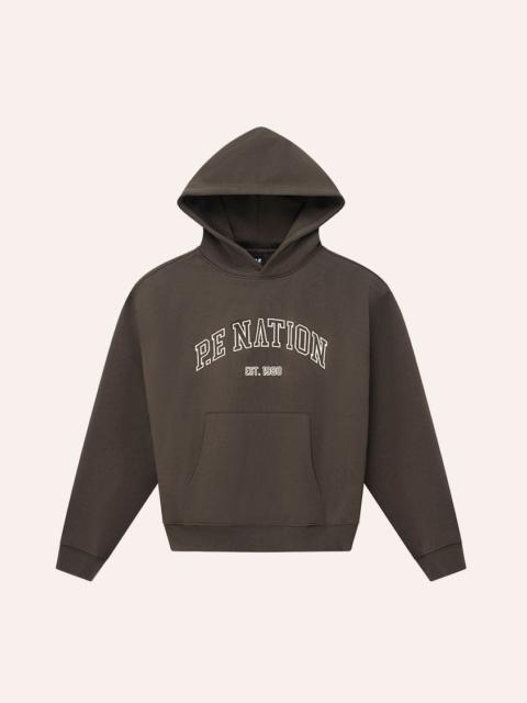 P.E NATION CORE HOODIE IN DARK OLIVE