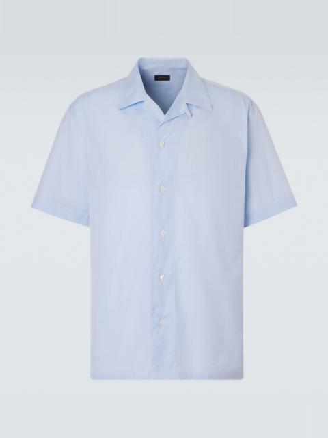 Brioni Striped cotton poplin bowling shirt