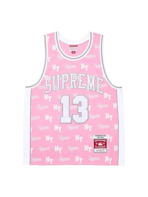 Supreme Supreme x Mitchell & Ness SS26 Monogram Basketball Jersey 'Pink' SUP-SS26-220-PNK