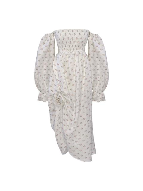 SLEEPER off-shoulder midi dress