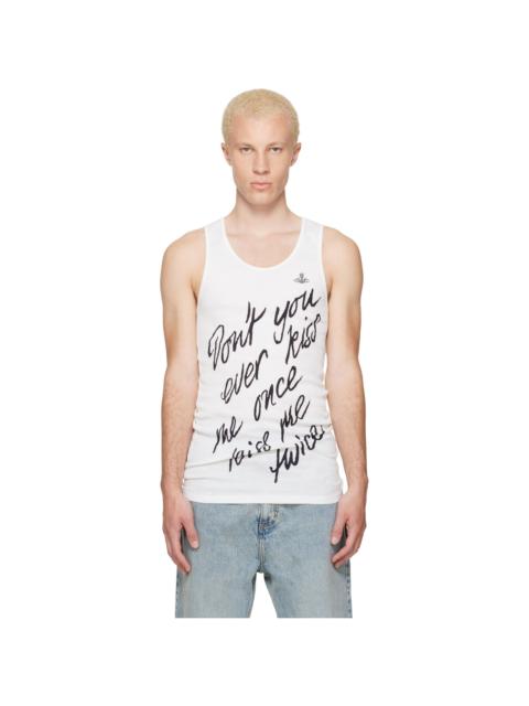 Vivienne Westwood White 'Kiss Me Twice' Tank Top