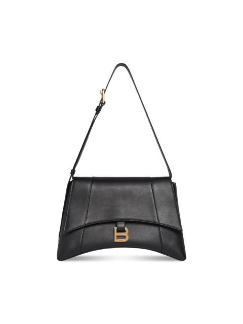 BALENCIAGA Women's Downtown Medium Shoulder Bag in Black