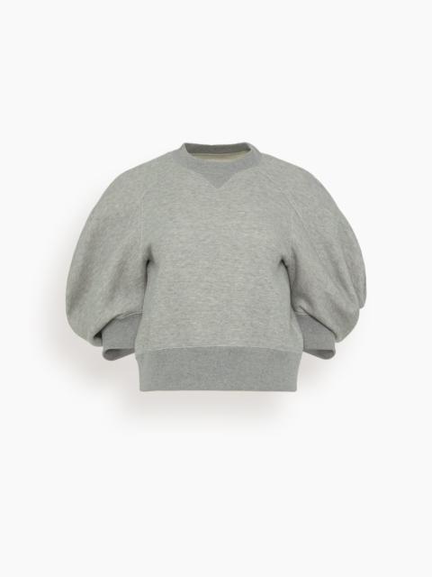 sacai Sponge Sweat Pullover in Light Gray