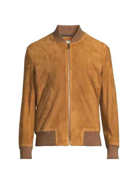 Paul Smith Men's Suede Bomber Jacket - Camel