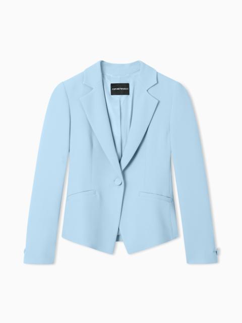 EMPORIO ARMANI CADY CRÊPE JACKET WITH LAPELS
