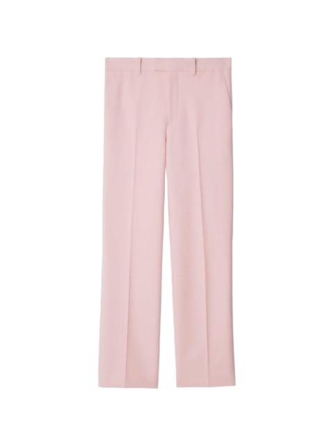 pressed-crease wool tailored trousers