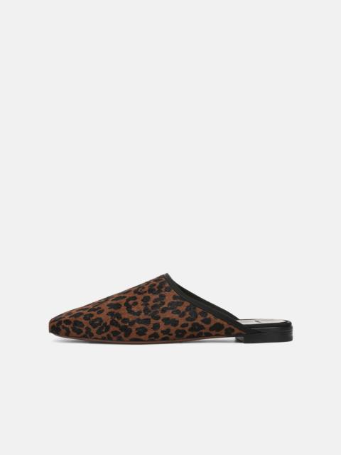 Vince Dakota Leopard-Print Calf Hair Mule