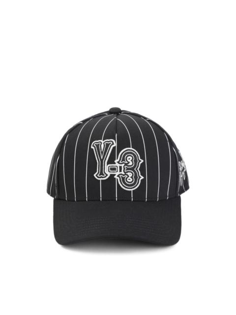 Y-3 striped logo-detail baseball cap