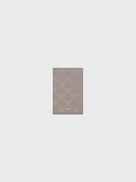 CELINE VERTICAL CARD HOLDER IN CALFSKIN WITH TRIOMPHE EMBOSSED