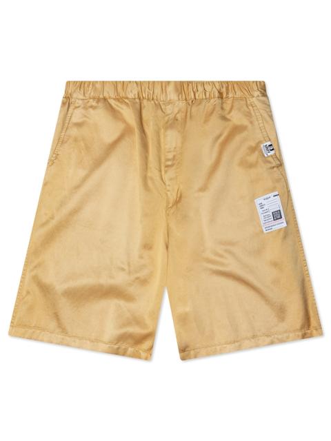 Maison MIHARAYASUHIRO AGED SATIN SHORTS - YELLOW