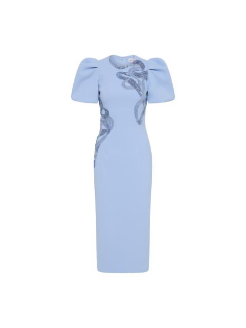 REBECCA VALLANCE Aylin Puff Sleeve Midi Dress