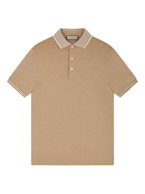 Canali piqué contrast-trim polo shirt