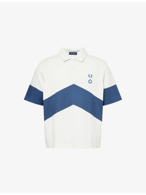 Fred Perry Fred Perry x Craig Green Contrast-Panel Short-Sleeves Cotton-Jersey Polo Shirt