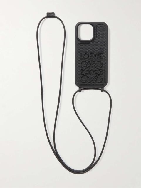 Loewe Logo-Debossed Rubber iPhone 14 Pro Max Case with Lanyard
