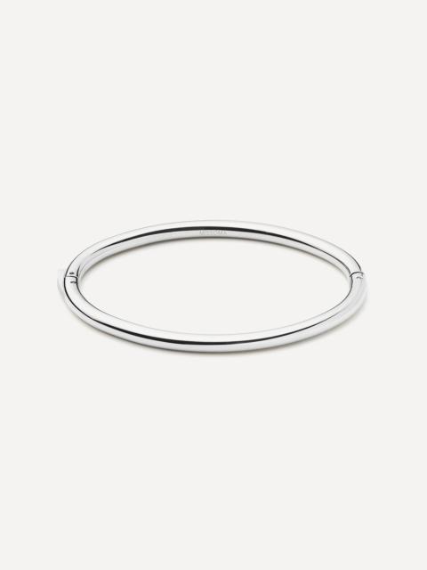 MISSOMA Silver-Plated Classic Round Hinged Bangle Bracelet