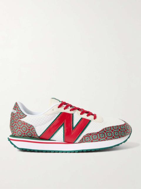 + Casablanca XC72 Suede-Trimmed Leather Sneakers