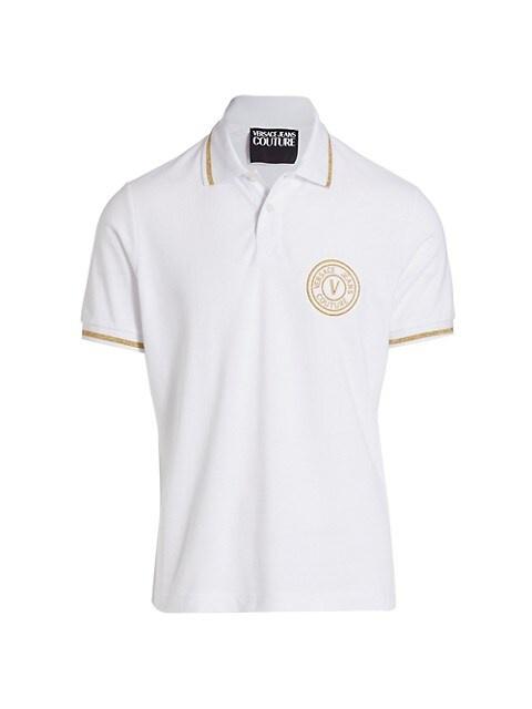 VERSACE JEANS COUTURE 로고 자수 폴로 셔츠