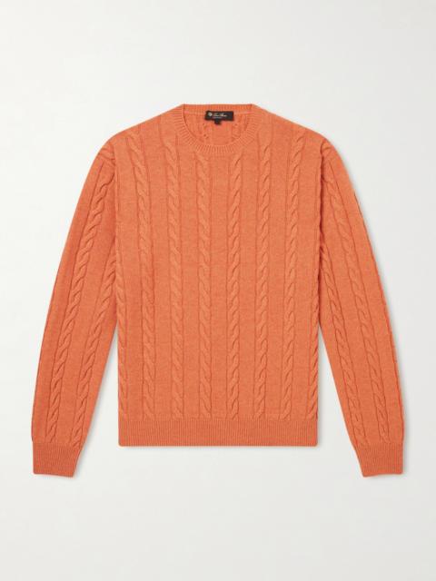 Loro Piana Cedar Cable-Knit Cashmere Sweater